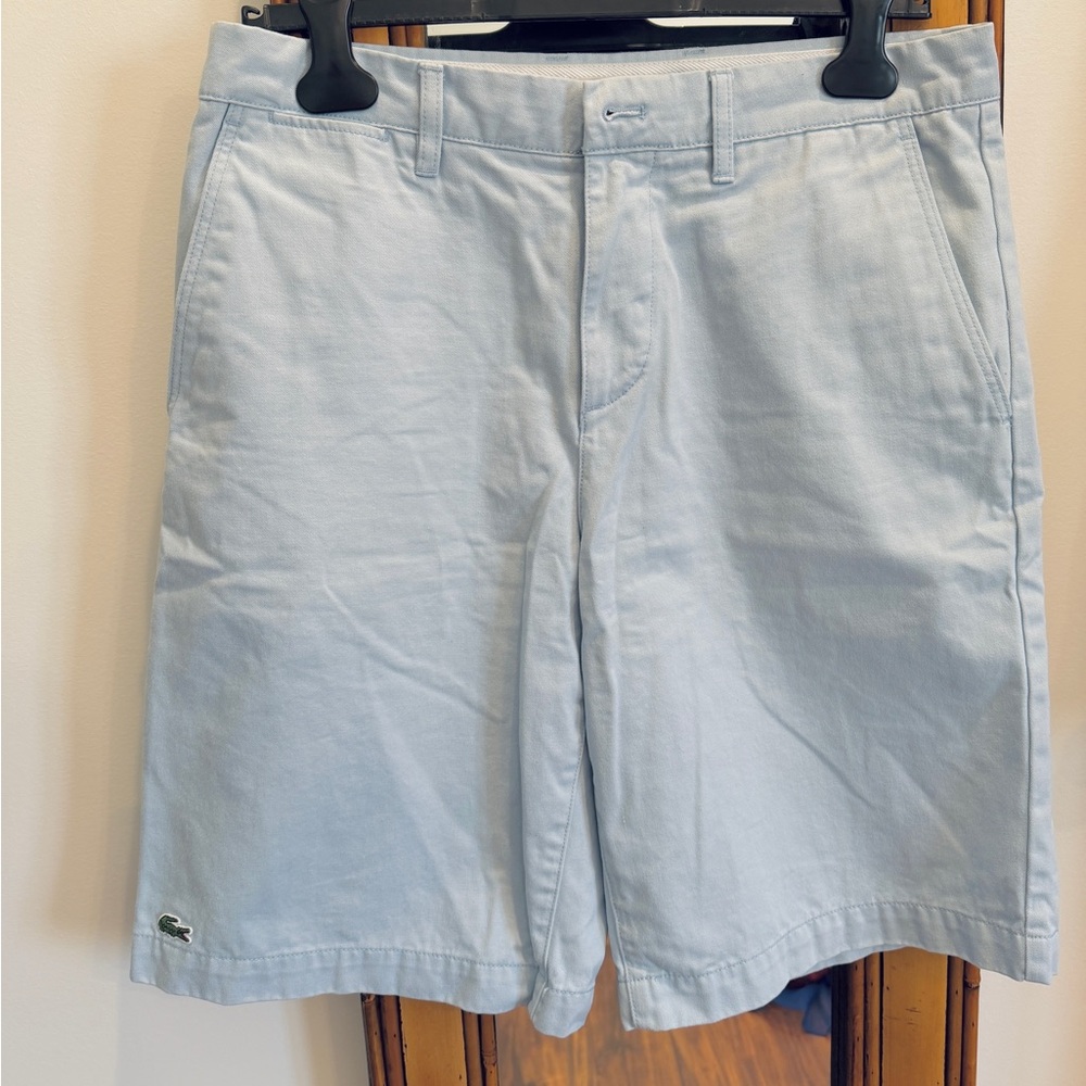 🐊 Mens Lacoste chino shorts like blue size 32 waist